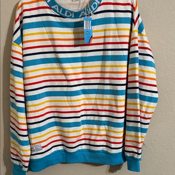 Aldi Tops - NWT ALDI Colorful Striped Sweatshirt
